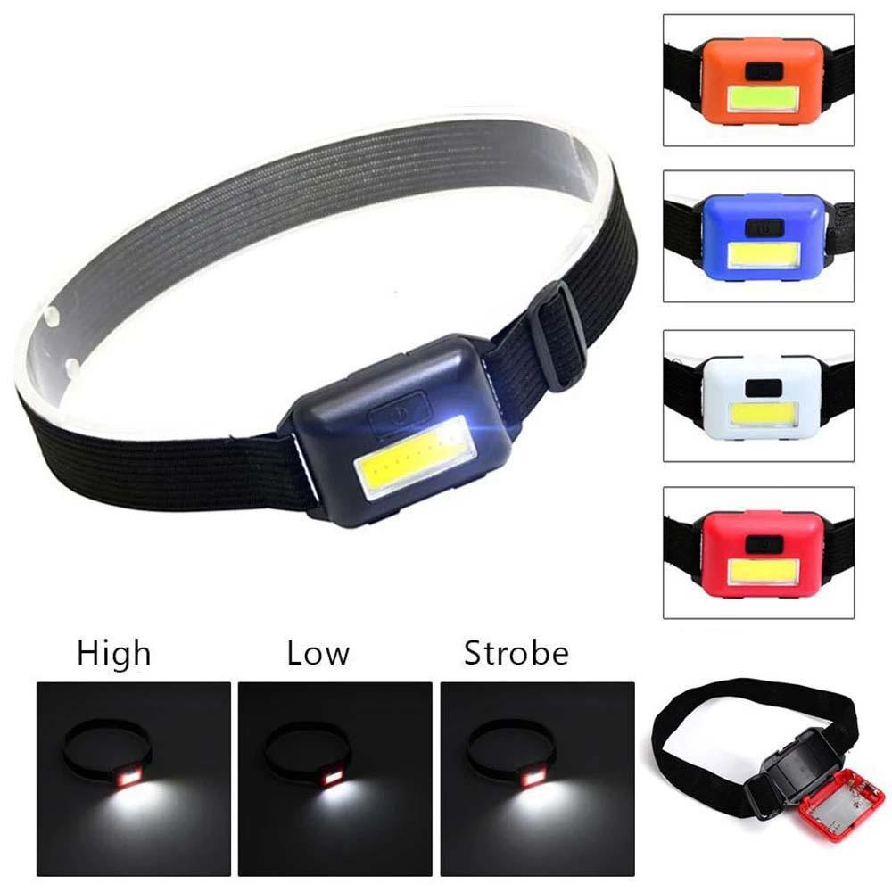 Agustina Headlamp Mini Outdoor COB LED Night Fishing Head Clip 3mode Senter Kepala