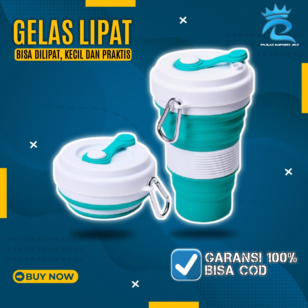 COD Gelas lipat gelas portable gelas minum gelas lipat silikon gelas lipat travel