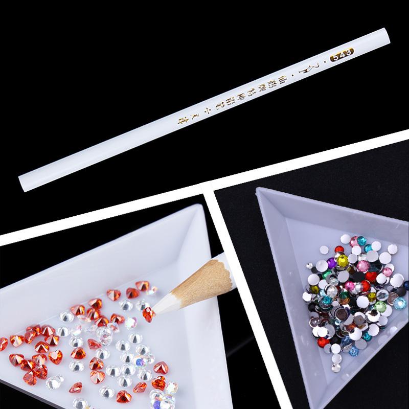 1pc Nail Dotting Pen Crystal Beads Handle Rhinestone Studs Picker Wax Pencil  Glitter Powder Nail Art Tools