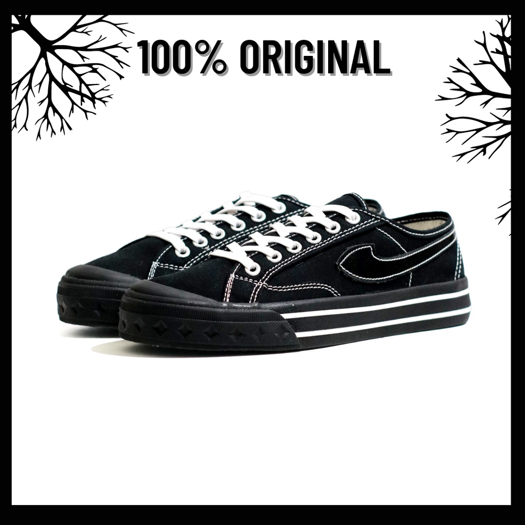 100% Original Sepatu Lokal Casual Black Oreo | Not Compass Retrograde Black Oreo Low