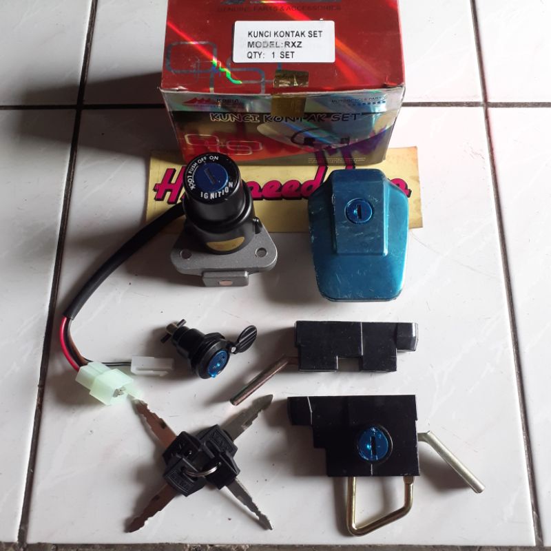 Kunci Set Yamaha Rxz Rzr Millenium Catalyzer kontak on off tutup tangki body samping jok kanan kiri