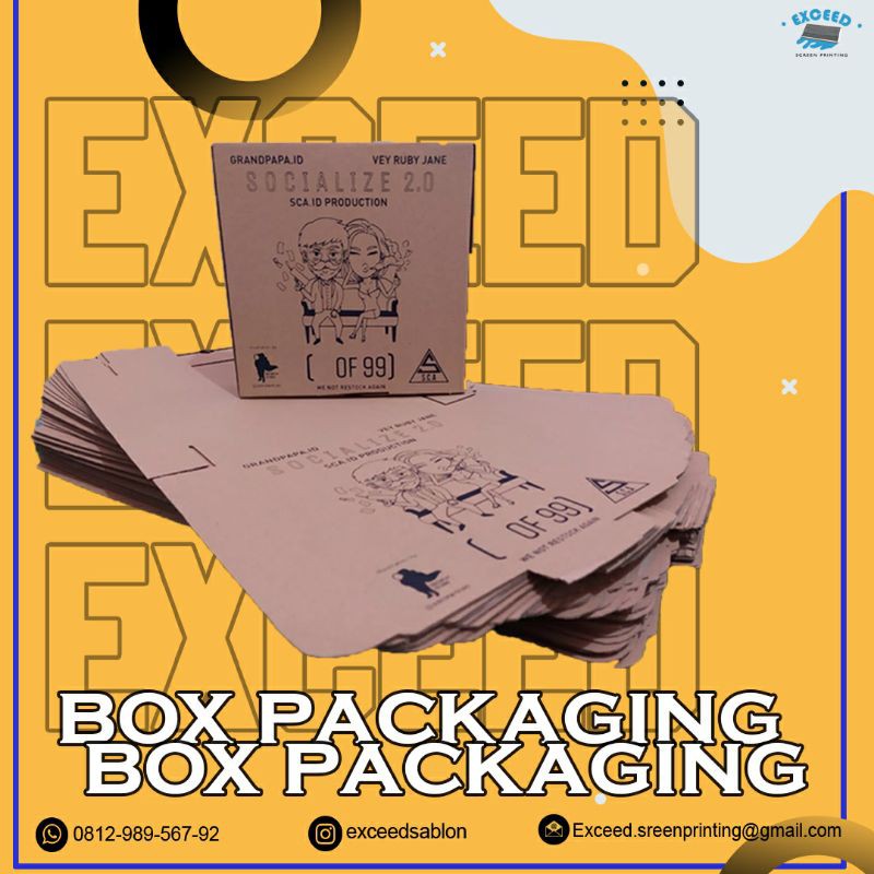 Jual Custom Box Packaging Pakaian Sablon Kardus Packaging Box Kardus Untuk Pakaian