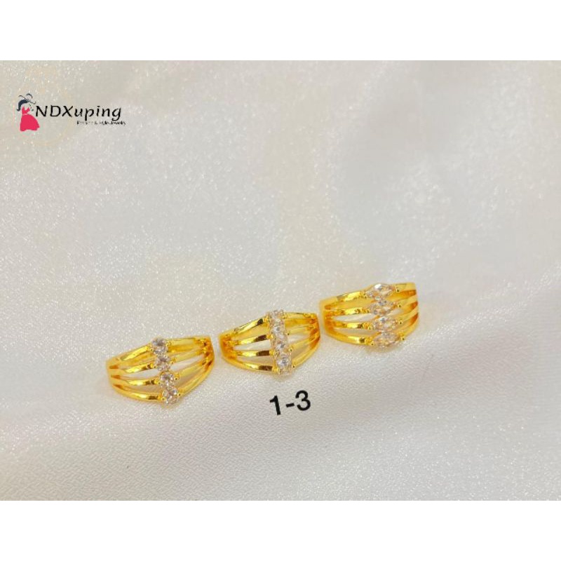 Cincin Dewasa Permata Tiga Xuping N29072201