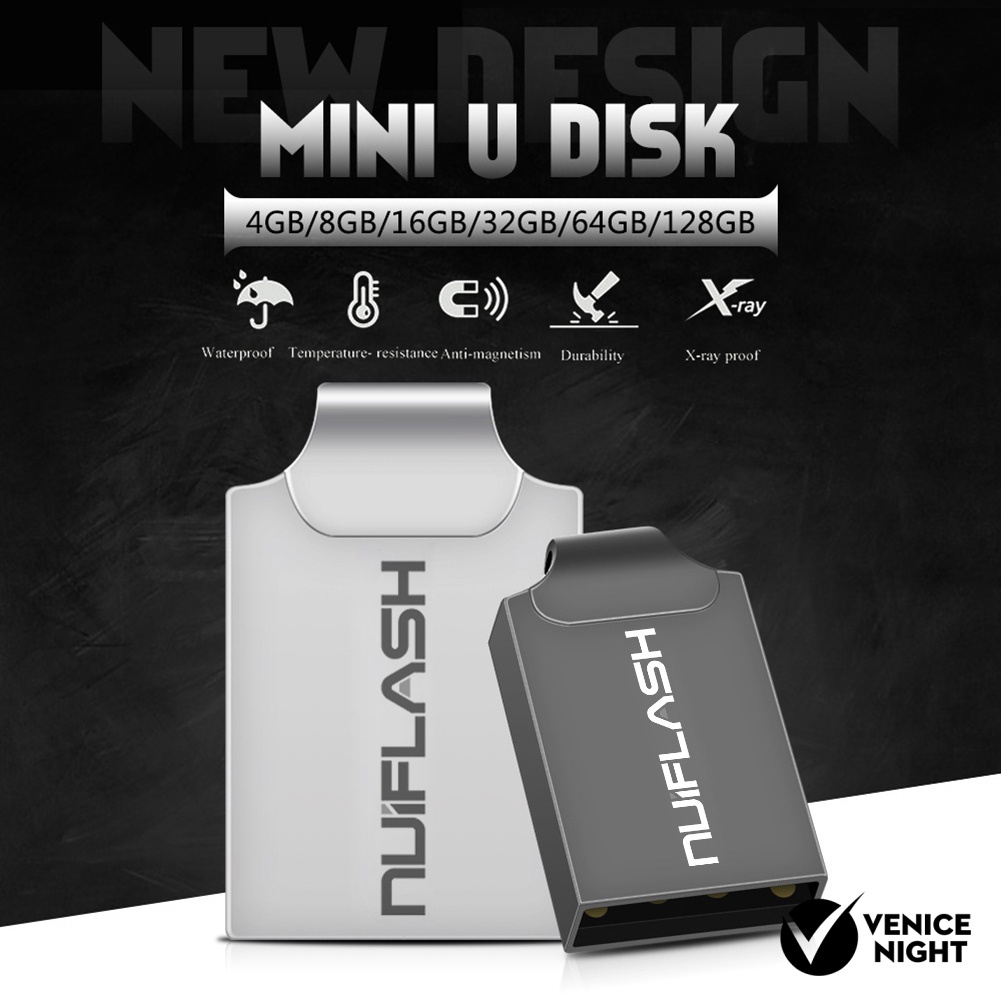 (SF) Nuiflash Flashdisk USB 3.0 Kapasitas 2-64GB Bahan Logam Untuk PC