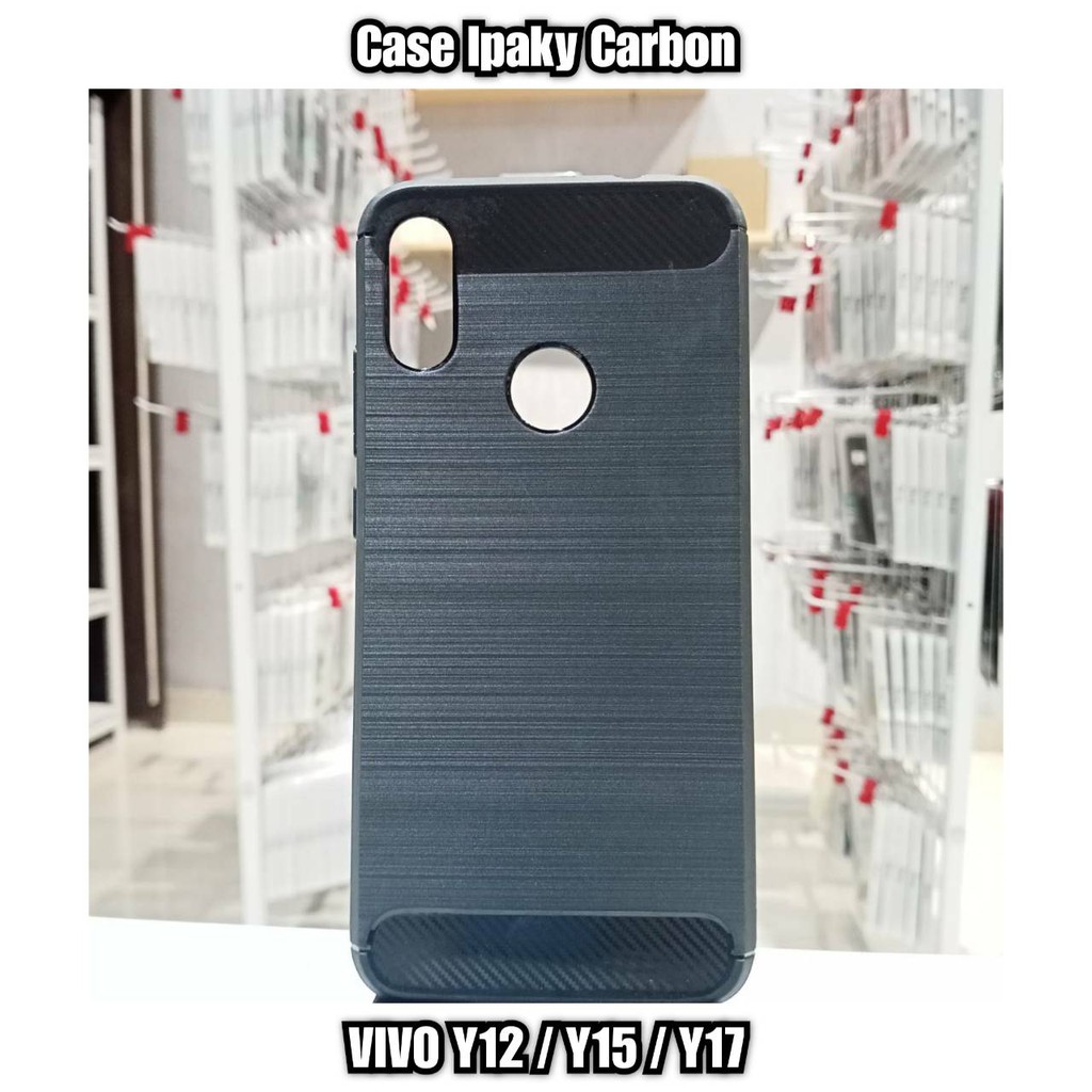 VIVO Y11 Y19  V17  V17 PRO  Y12 Y15 Y17 2019 V15 V15 PRO  Y91 Y95  Softcase iPAKY Carbon - Hitam