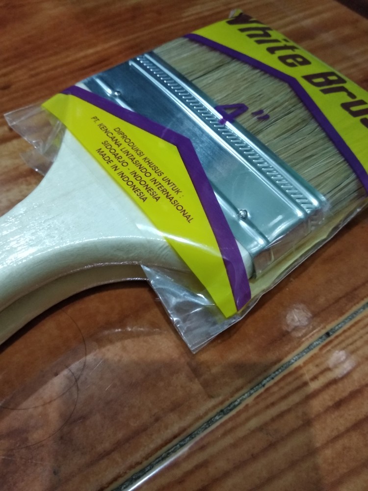 Kuas Cat Home Care 4 Inch Koas Gagang Kayu White Brush - Avian Brands