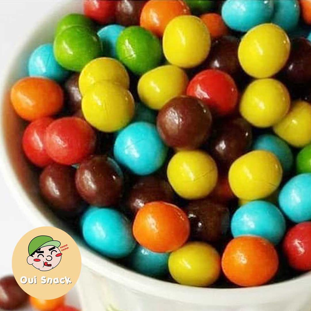 

Biskuit Bola Pelangi / Coklat kiloan 500gr | Oui Snack