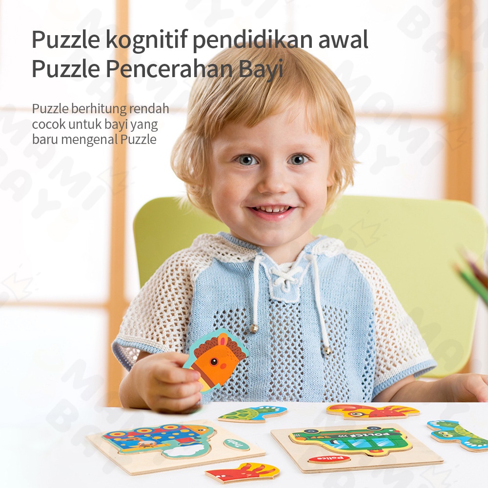 Mamibayi Puzzle anak mainan edukasi anak jigsaw mainan puzzle