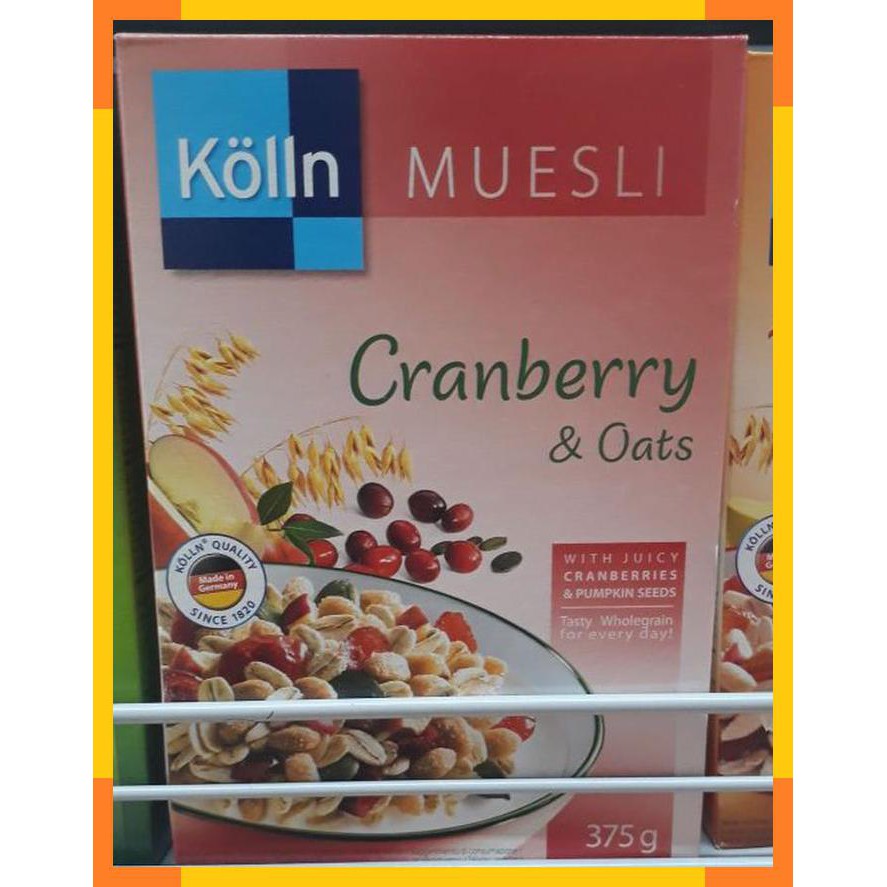 

Kln Muesli Cranberry & Oats 375 gram