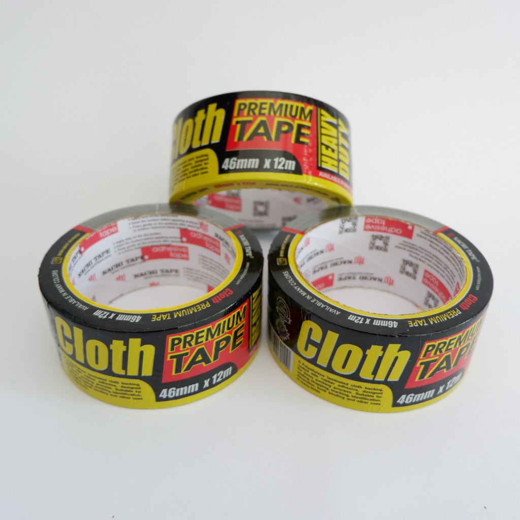 

LAKBAN KAIN HITAM ISOLASI TAPE NACHI 2 INCH X 12 M (46 mm x 12 M) | ALHAZEN_BS