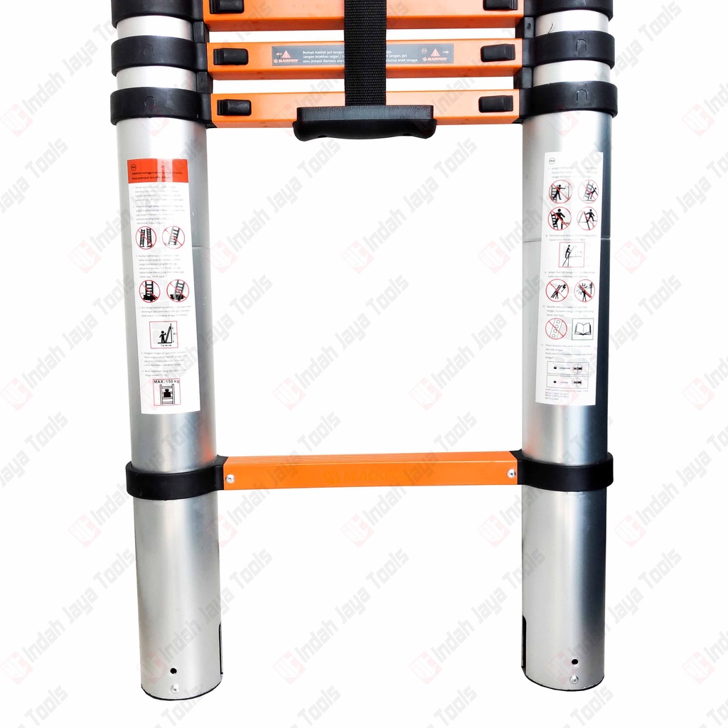 BLACKFOOT Tangga TELESKOPIK SINGLE 6 M Lipat Alumunium Meter Telescopic Ladder