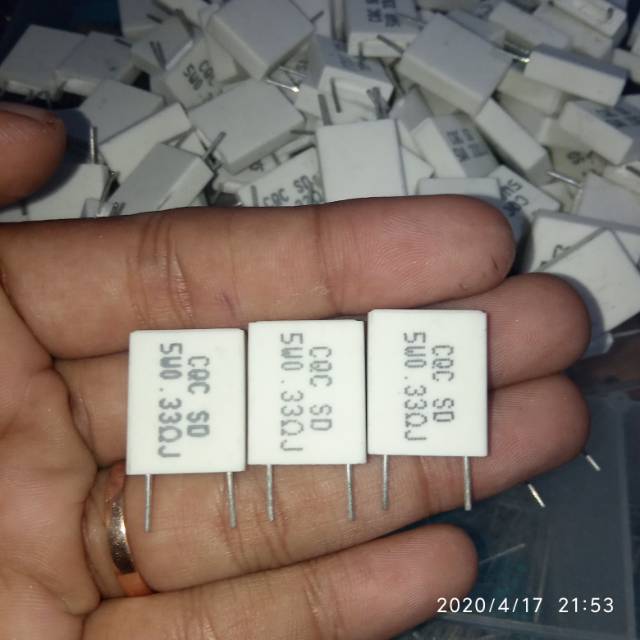 resistor noble 5 watt resistor kapur berdiri 0.22, 0.33, 0.47