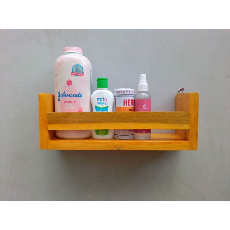TERMURAH rak make up / rak bumbu / rak make up kayu / rak make up dinding / rak bumbu dinding