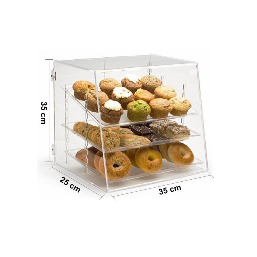 Jual Akrilik Display Etalase Rak Kue Roti Display Akrilik Kue