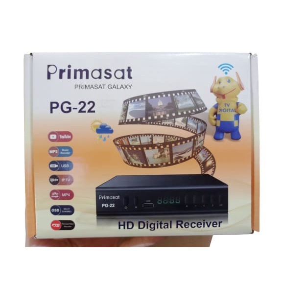 SET TOP BOX RECEIVER DIGITAL TV PRIMASAT PG22