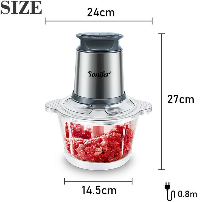 Sonifer SF-8057 SF8057 Food Chopper Blender Makanan Wadah Kaca