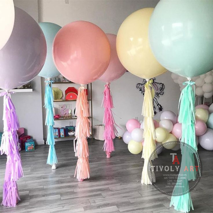 Balon Latex Macaron Jumbo 36 Inch / Balon Latex Jumbo 36 Inch Termurah