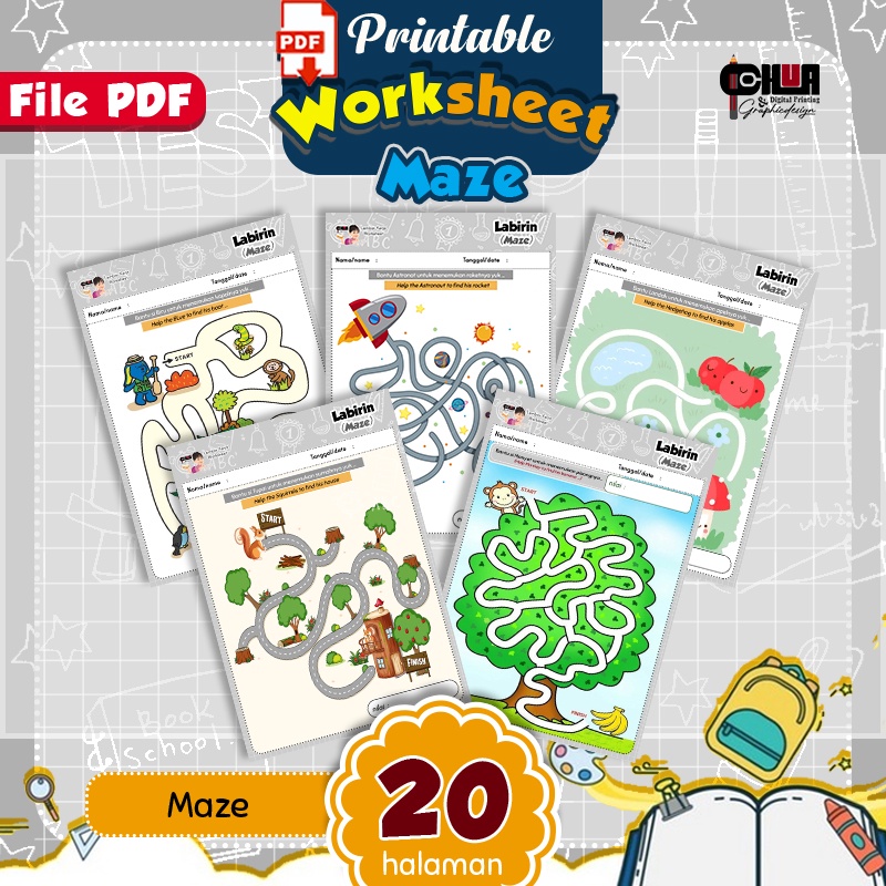 

Lembar Kerja Worksheet (file PDF) - Maze