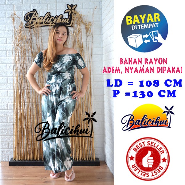 Balicihui Jumpsuit Sabrina Wanita Jumpsuit Panjang Sabrina jamsuit Sabrina Bali Jumpsuit Fit to XL