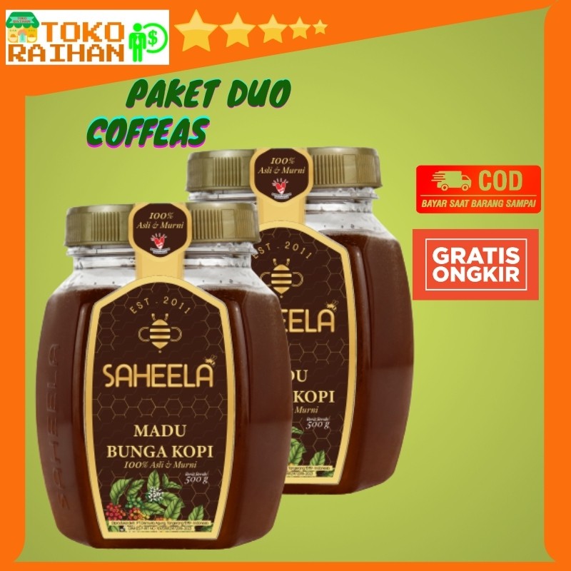 

Paket Duo Coffeas (2 botol Madu Murni Saheela Bunga Kopi)