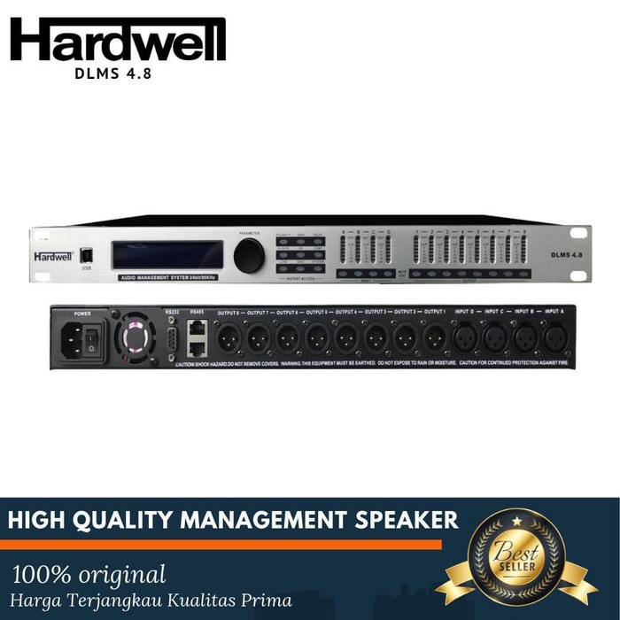 Original Hardwell Management DLMS 4.8 4 in 8 out Crossover Aktif Connect PC Manajemen TERBAIK