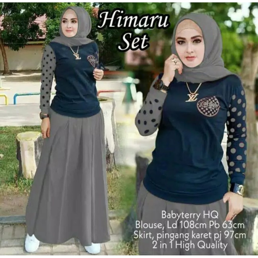 SETELAN HIMARU ROK / SET HIMARU / SET LENGAN / FASHION WANITA