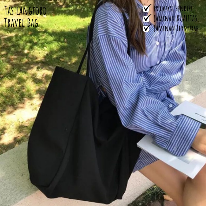 Tas Goodie Bag Sekolah Kuliah Kampus Remaja Model Korea Fashion Terbaru Termurah Kekinian Simple Outfit Elegan Premium Casual Import Lokal Original Bagus Kanvas Travel Perempuan Cewek Wanita