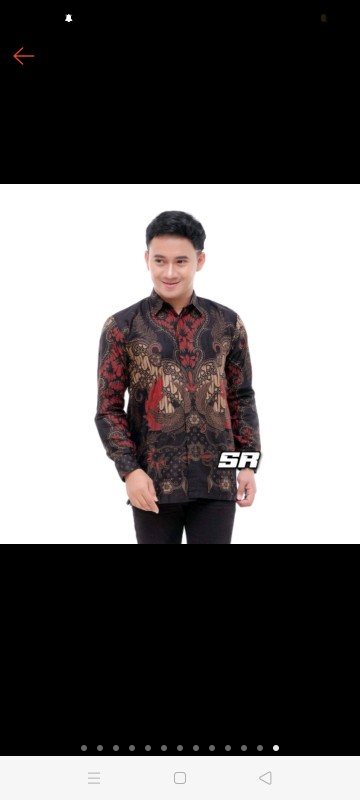 Batik Pria Lengan Panjang Batik Azmil Hrb026 Motif Keratonan Kode 002 Size M L Xl Xxl Reguler