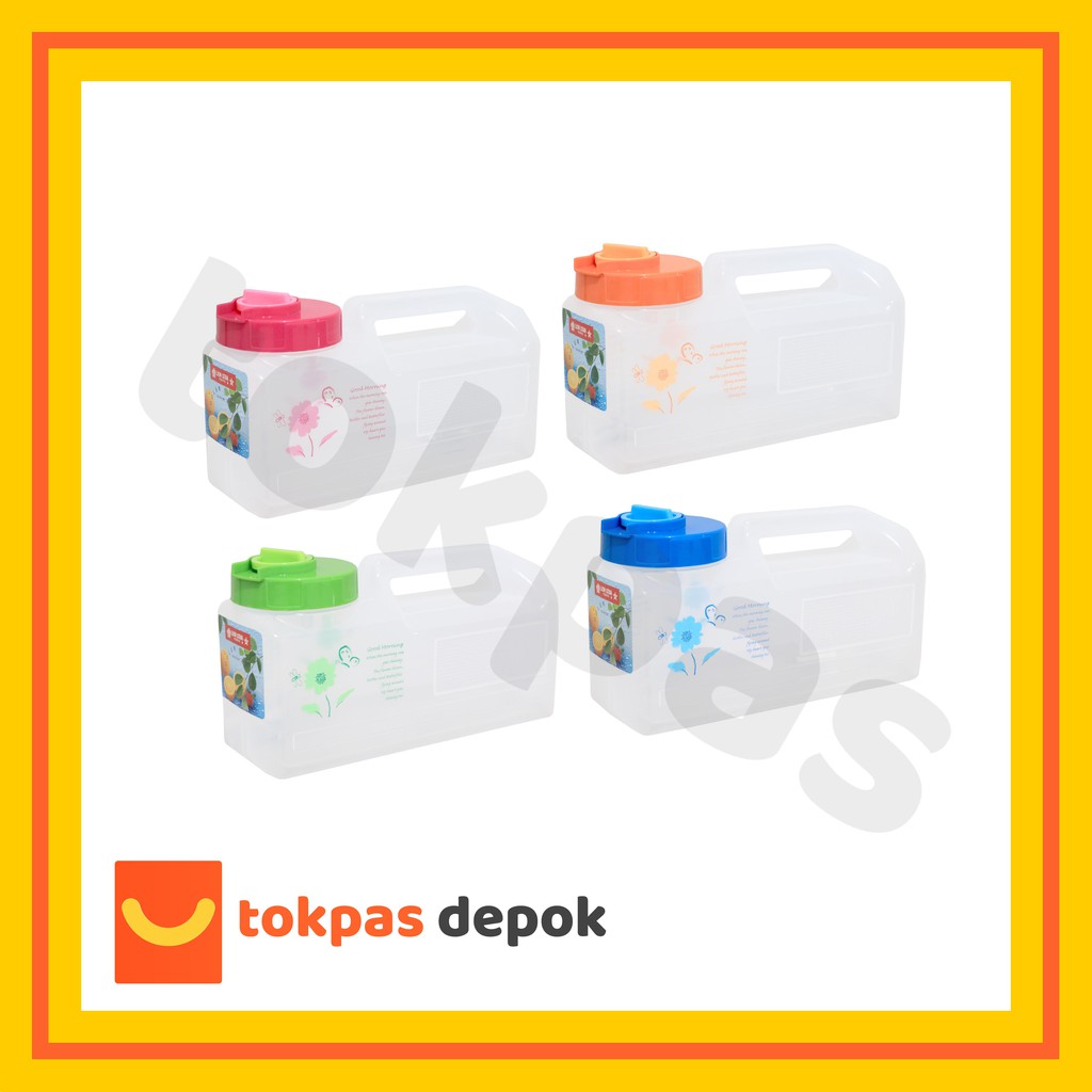 Botol Minum Kulkas JUMBO 3L Tempat Air Horizontal Botol Serbaguna Wadah Teko 3000ml Water Jar  Botol