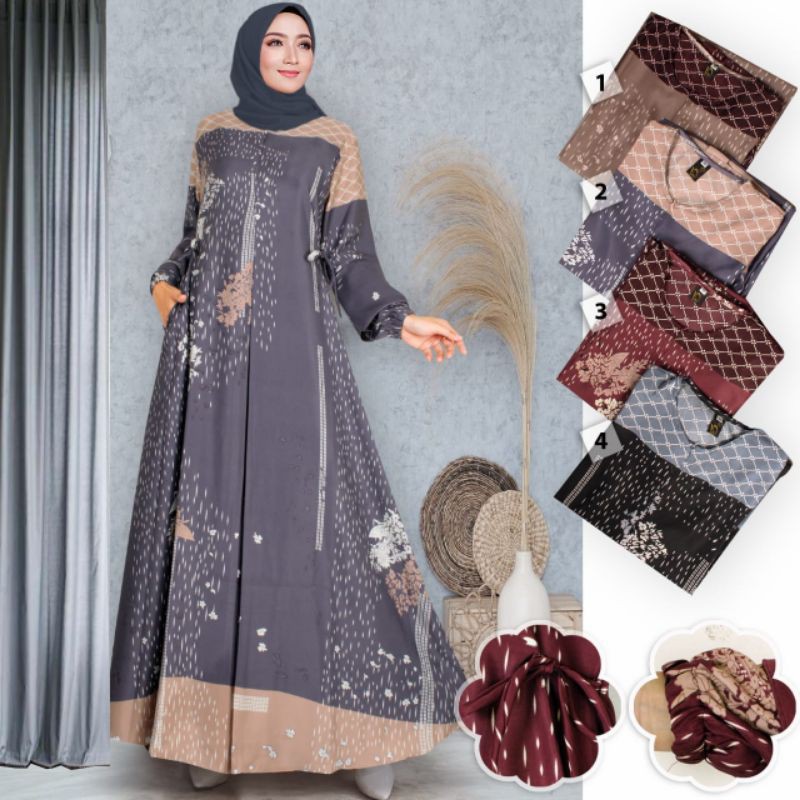 Gamis maxmara luxury / gamis motif / gamis formal kondangan