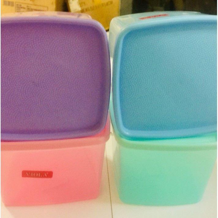 Toples Plastik Toples Segi Aluna (M) Viola, Kotak Makan Bekal