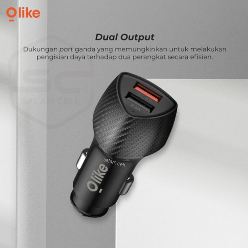 Charger Mobil/Motor OLIKE R2 Quick Charger Original Garansi Resmi