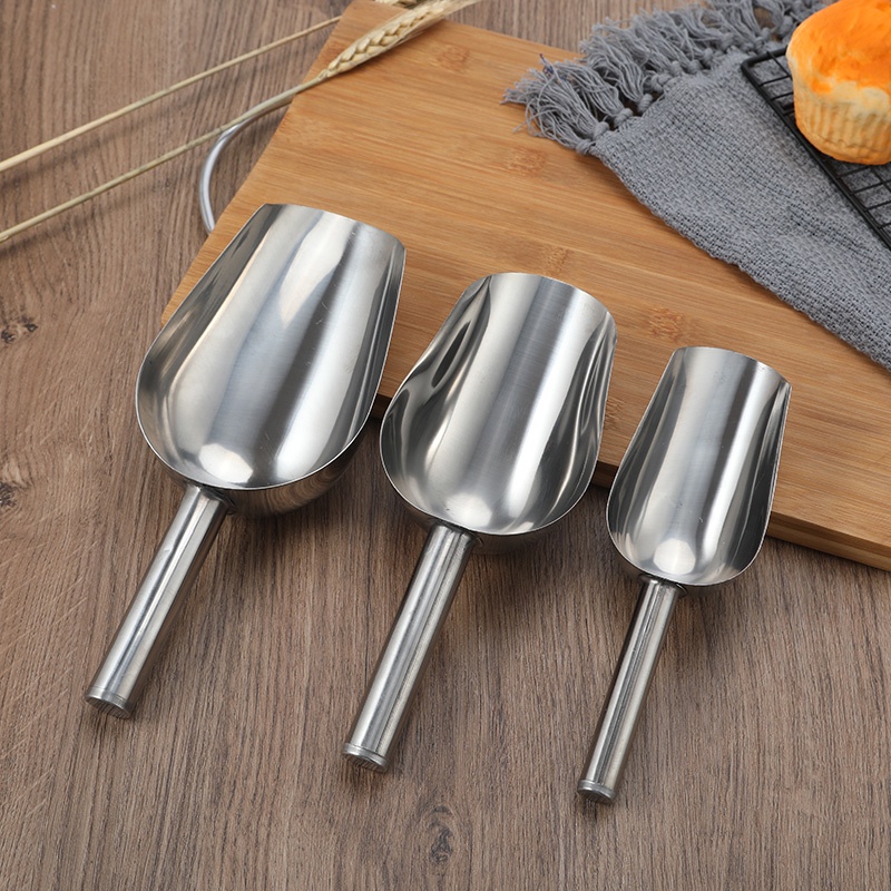 HOVELSHOP Skop Es Batu Serok Sekop Biji Bijian Tepung Stainless Steel