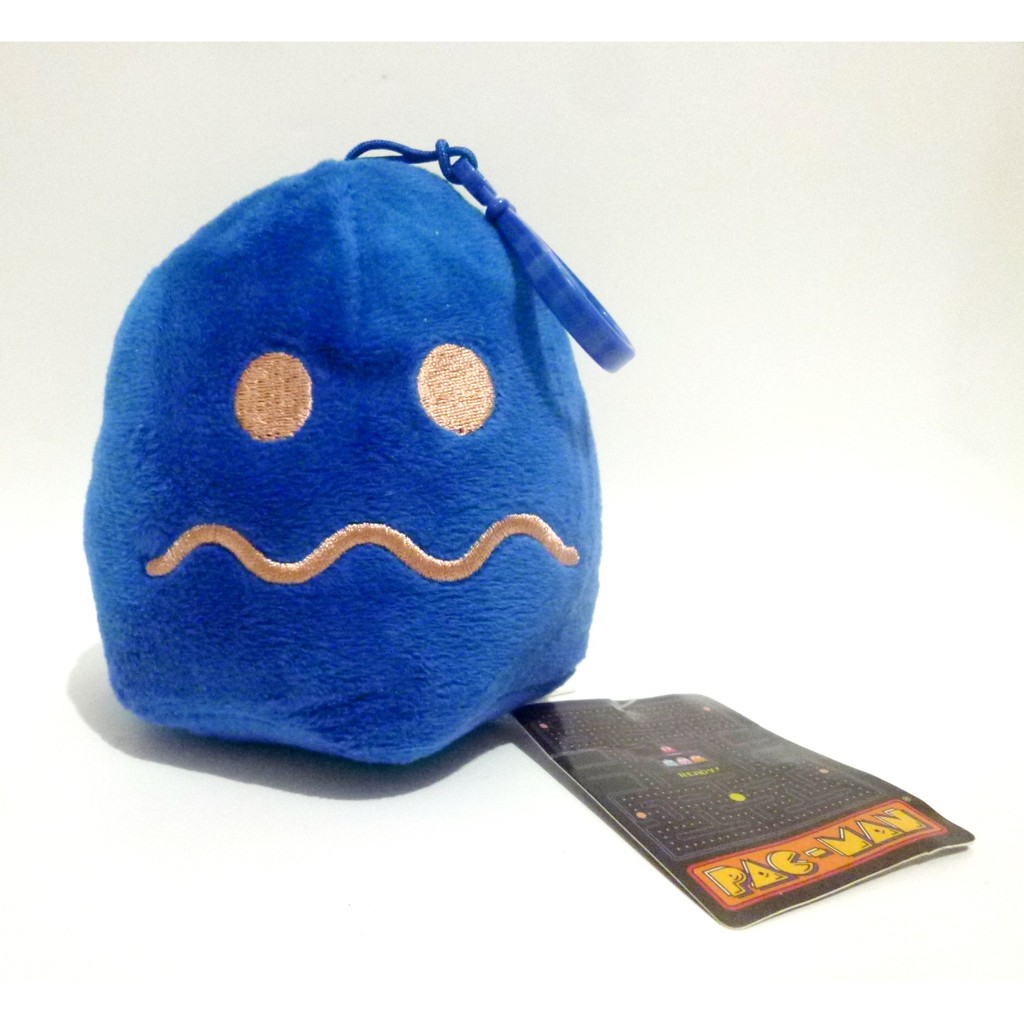 Boneka Pacman Ghost Pac-Man Clyde Original Bandai Namco Blue Ghost