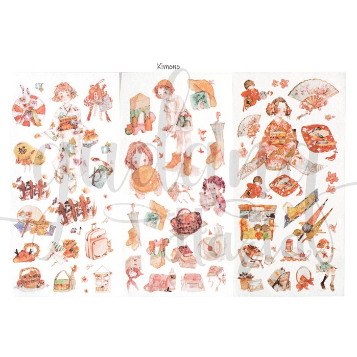 Stiker ISI 3 Lembar Sticker Lucu Unik Banyak Motif DIY Scrapbook GH 303806