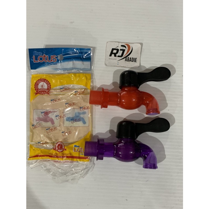 Kran / Keran Tembok Engkol PVC Plastik Transparan LOTUS [24pc] - 1/2&quot;