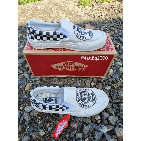 Sepatu Vans Slip On Grazy World Premium BNIB