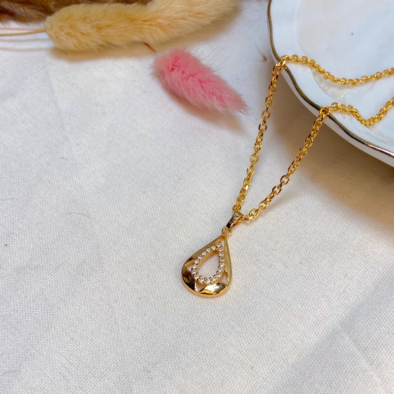 kalung dan liontin xuping yaxiya permata 18k