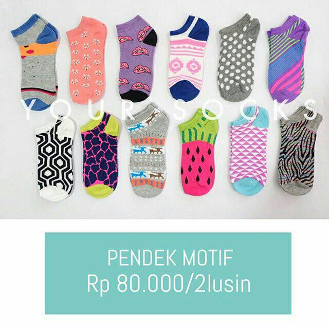  Kaos  Kaki  Pendek  Motif Shopee  Indonesia