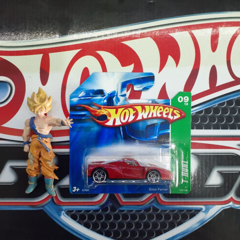 Hot Wheels Ferrari enzo treasure hunt short card ban plastik