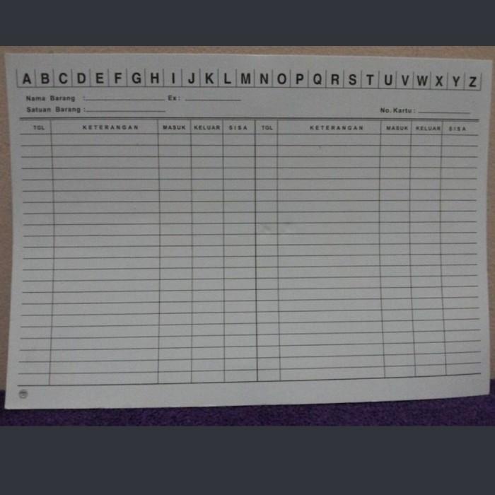 

Kartu Stock Besar Folio Putih Keluar Masuk Barang