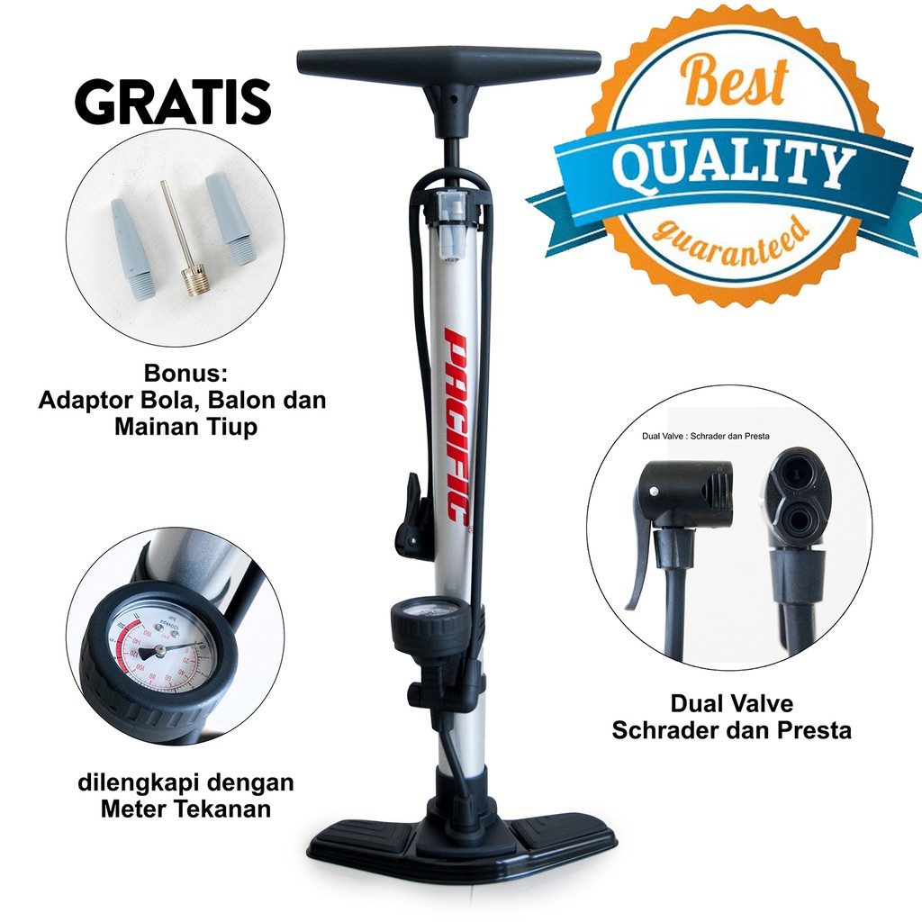 Pompa Pacific Ban Sepeda dan Motor Material Besi Merk Pacific