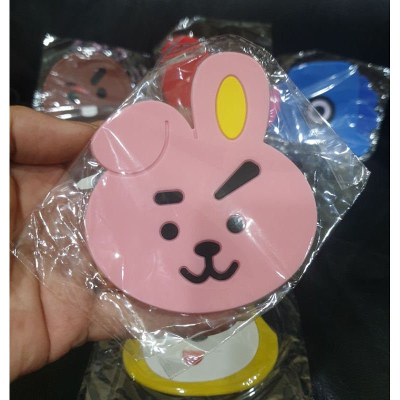 KARET TATAKAN GELAS KPOP BTS ARMY CUTE CARTOON BT21 BANGTAN