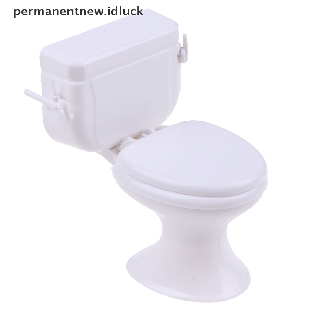 (luckypermanentnew) Miniatur Toilet Kamar Mandi Gaya Vintage Untuk Aksesoris Rumah Boneka (ID)