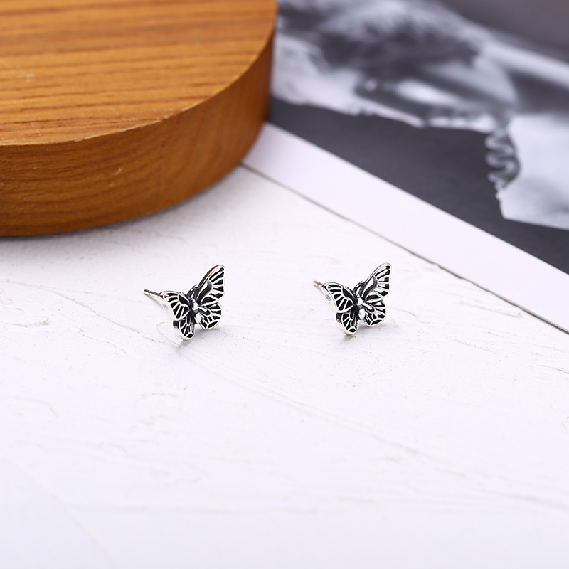 Butterfly Earrings Retro Dark Simple