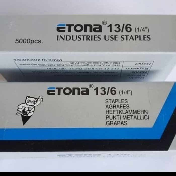 

isi staples tembak etona 6 mm / isi Staples tembak merek etona 6 mm