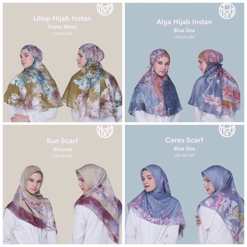 NEW Ria Miranda Utopia Ceres Scarf Liliop Hijab Instant