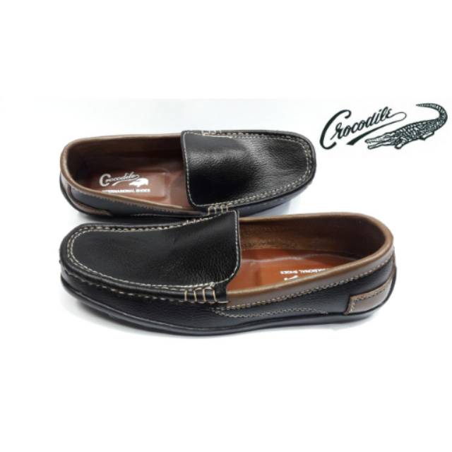 Sepatu Slip On pria Crocodile Leather Slop