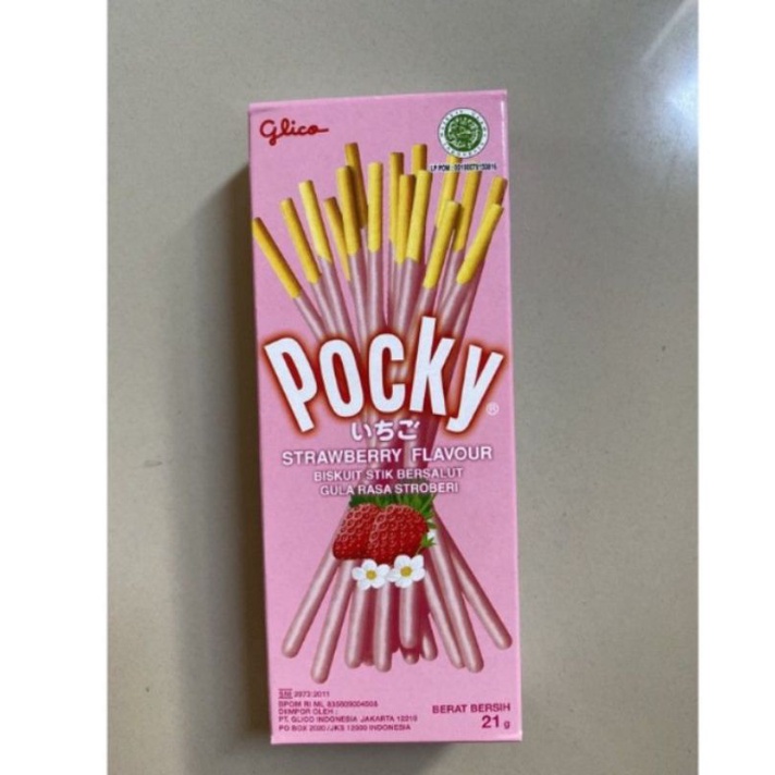 GLICO POCKY MINI HALF 22G SACHET 12 GRAM COKLAT STRAWBERRY CHOCOLATE COOKIES CREAM MAKANAN RINGAN CEMILAN ANAK GROSIR MURAH KILOAN 22 21 12GR GR