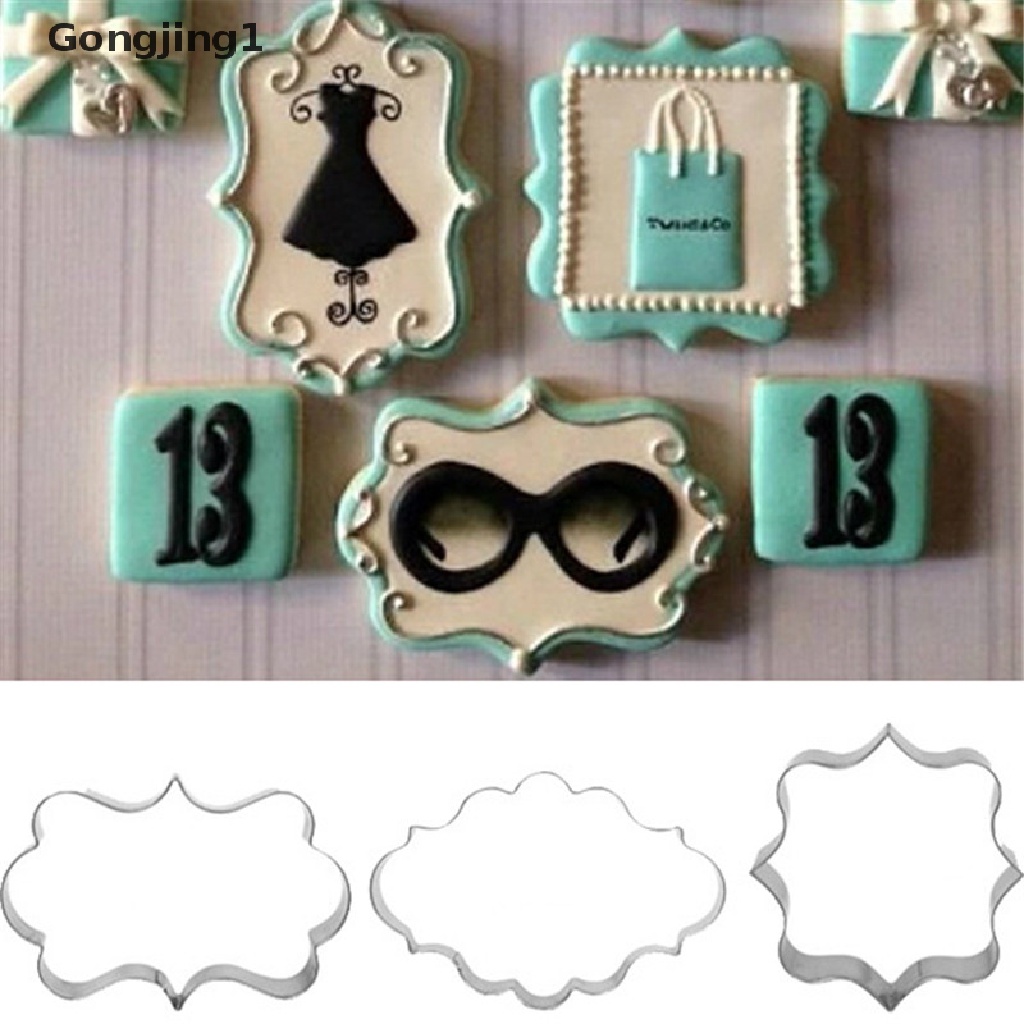 Gongjing1 3pcs / Set Cetakan Pemotong Fondant / Cookies / Pastry / Gula Untuk Dekorasi Kue